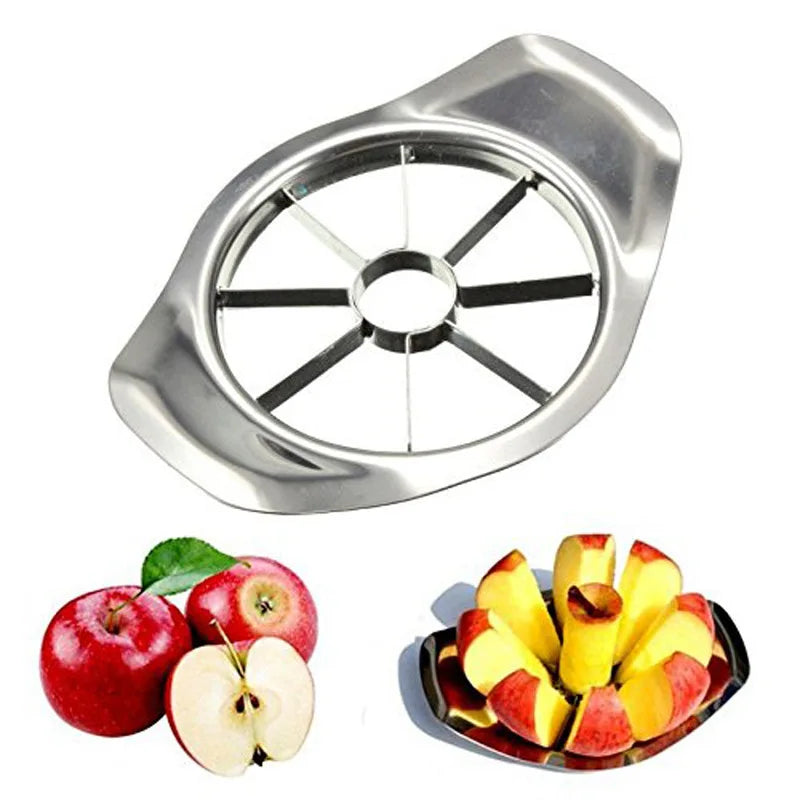 8-Blade Apple Slicer & Corer - Stainless Steel Fruit Divider