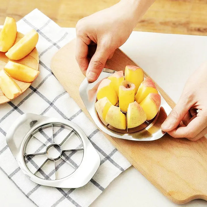 8-Blade Apple Slicer & Corer - Stainless Steel Fruit Divider