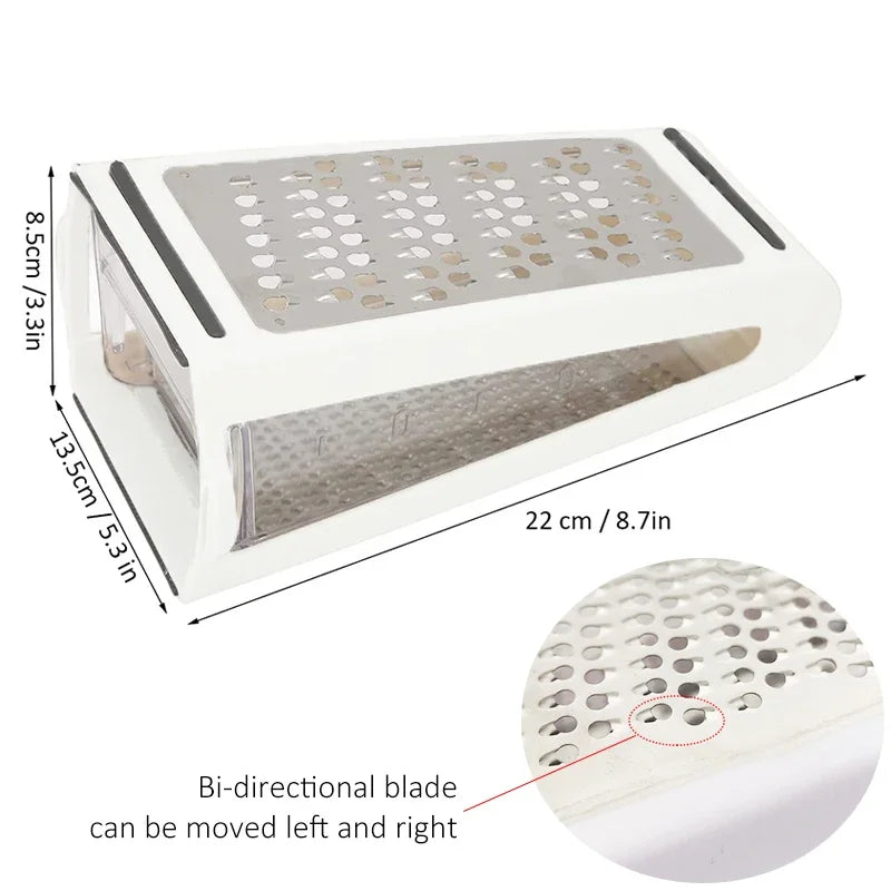 GrateMaster Pro: 2-in-1 Box Grater with Container