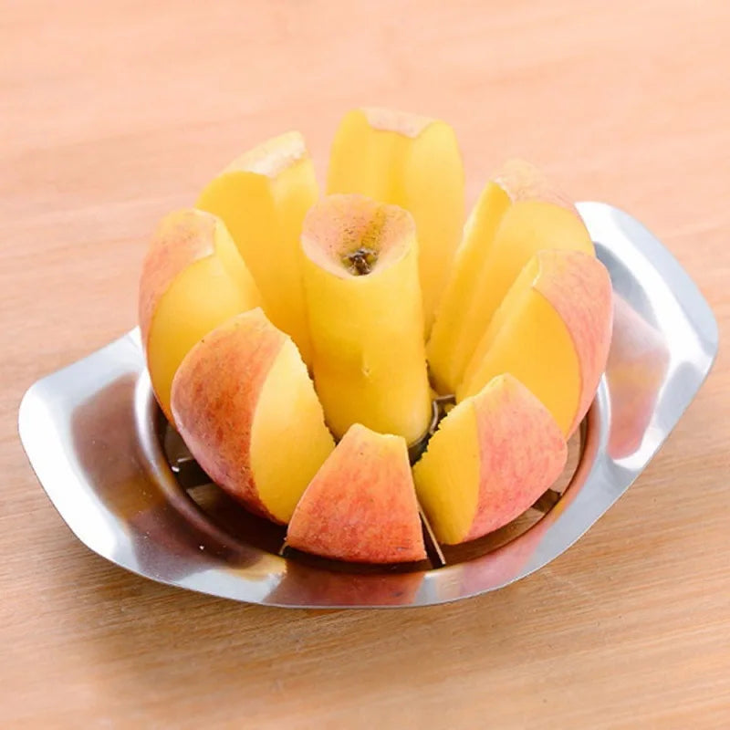 8-Blade Apple Slicer & Corer - Stainless Steel Fruit Divider