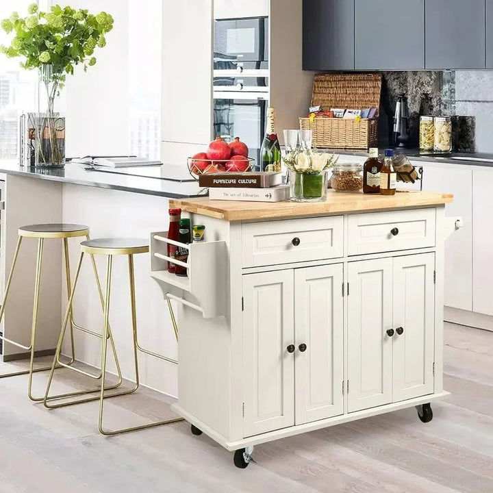 Deluxe Kitchen Island Cart - Rain Bown Home