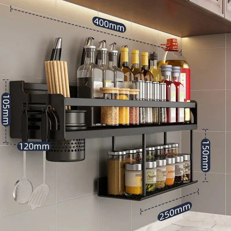 Wall - Mounted Kitchen Shelf Organizer - Rain Bown Home